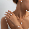 Trio da Sorte Conjunto de Joias com Colar, Brinco e Pulseira