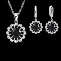 Conjunto Flowers Cristal Prata 925
