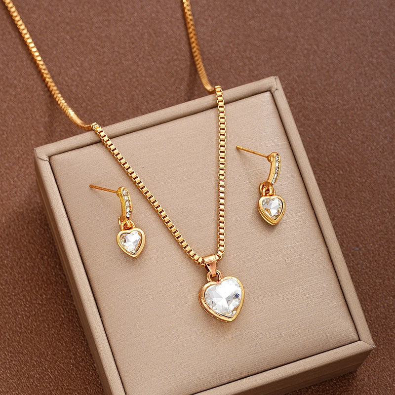 Conjunto 3 Corações Brilhante