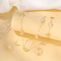 Trio da Sorte Conjunto de Joias com Colar, Brinco e Pulseira