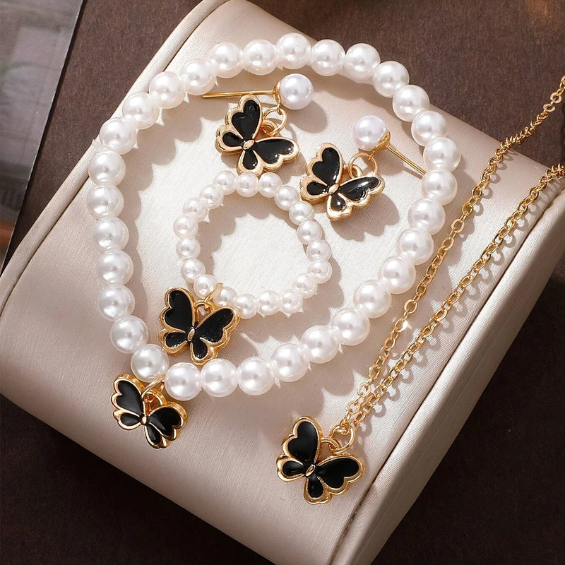 Trio da Sorte Conjunto de Joias com Colar, Brinco e Pulseira